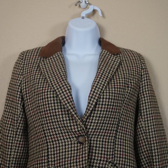 H&M Brown and Red Plaid Blazer - Picture 4 of 10